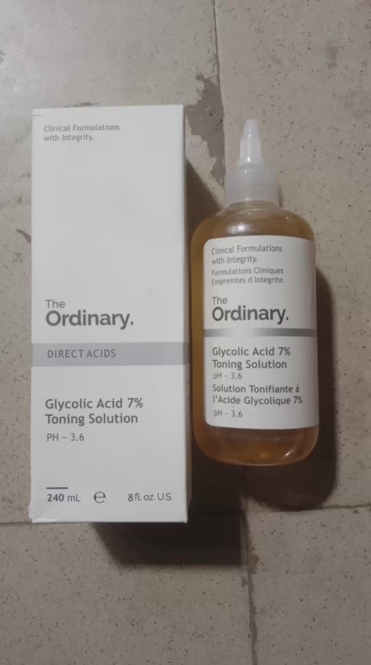 The Ordinary Glycolic Acid 7% Toning Solution – Exfoliating Face Toner For Radiant Skin, Removes Dead Skin Cells, Brightens & Smoothens, 240ml